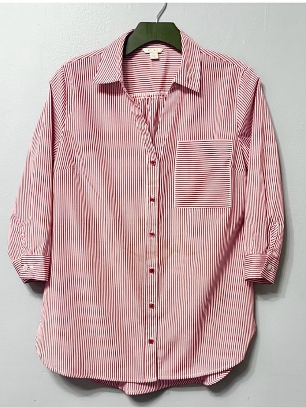 Stylish Red Striped Shirt ( photo #2 true color)